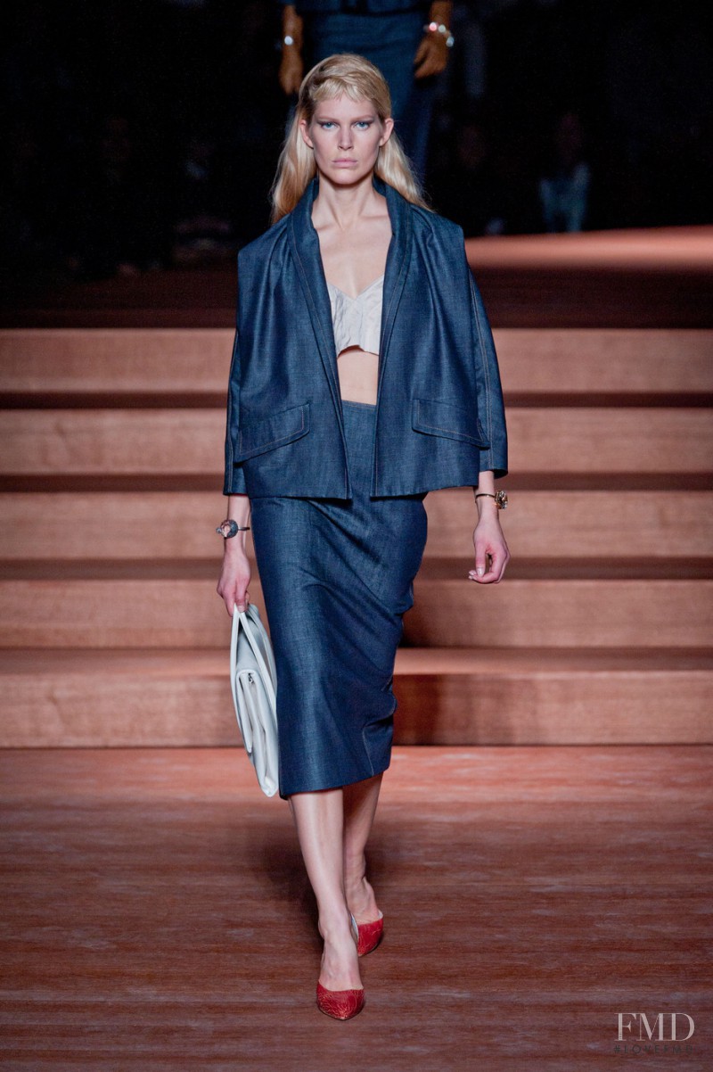 Iselin Steiro featured in  the Miu Miu fashion show for Spring/Summer 2012