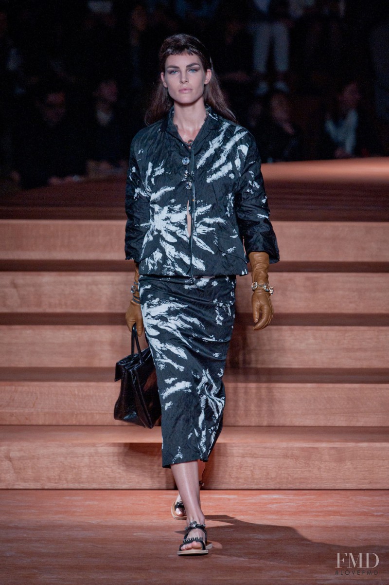 Hilary Rhoda featured in  the Miu Miu fashion show for Spring/Summer 2012