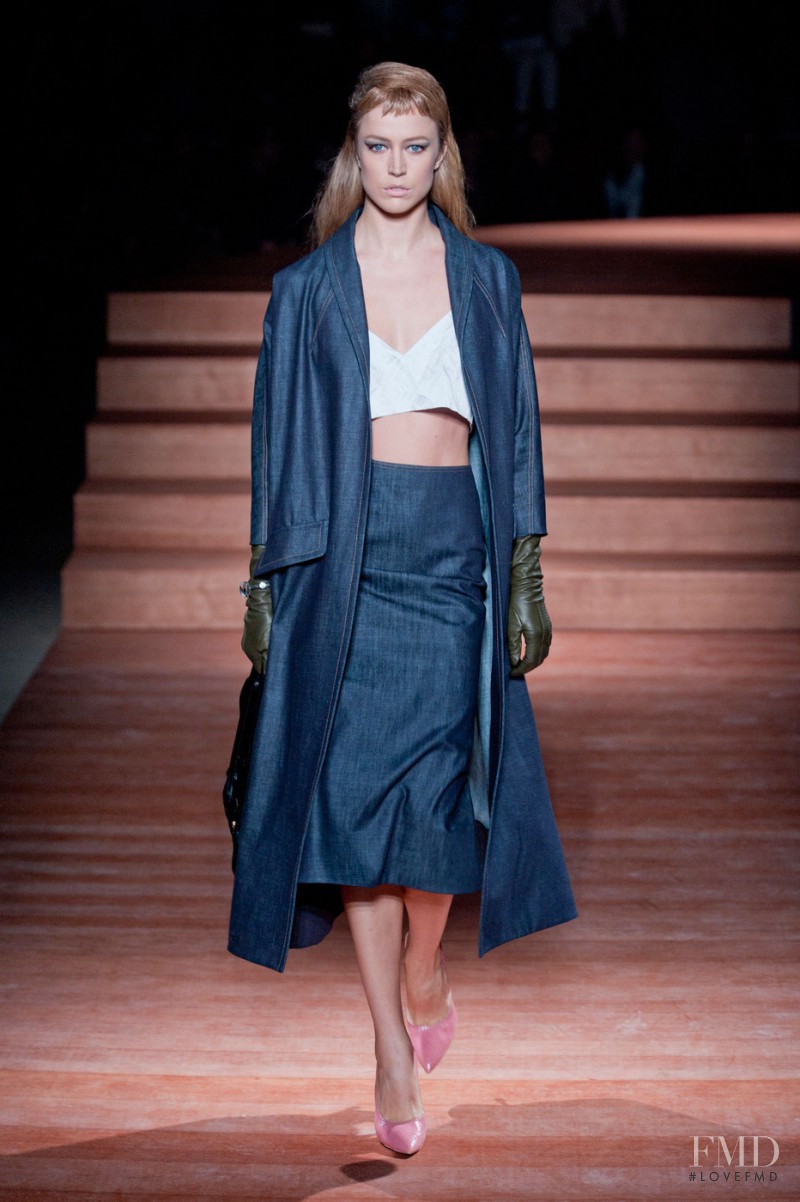 Raquel Zimmermann featured in  the Miu Miu fashion show for Spring/Summer 2012