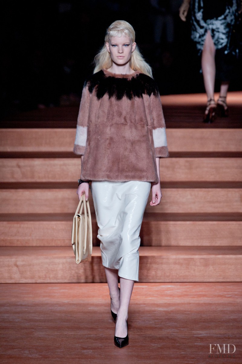 Linn Arvidsson featured in  the Miu Miu fashion show for Spring/Summer 2012