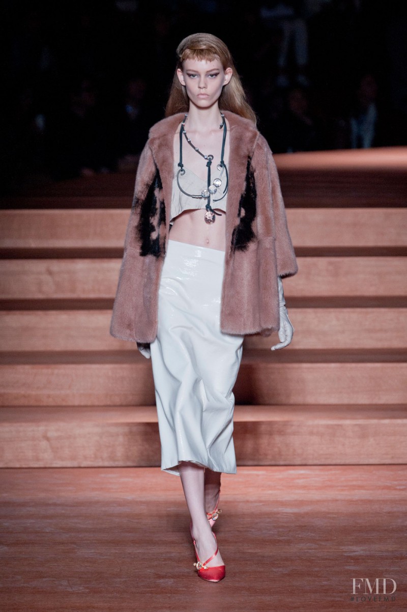 Ondria Hardin featured in  the Miu Miu fashion show for Spring/Summer 2012