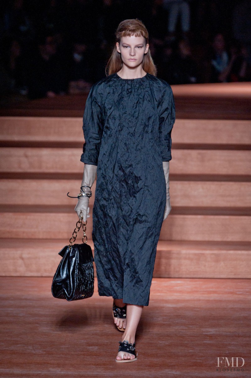 Sara Blomqvist featured in  the Miu Miu fashion show for Spring/Summer 2012