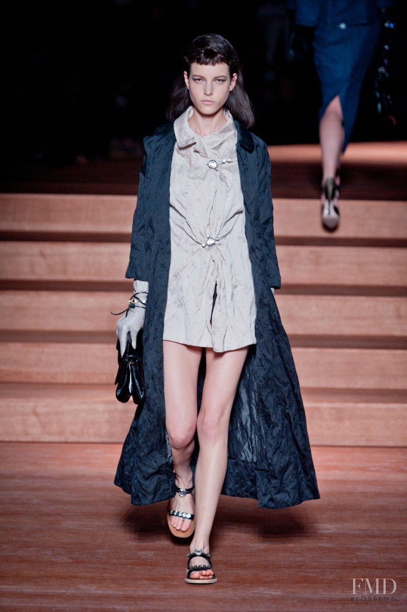 Tatiana Cotliar featured in  the Miu Miu fashion show for Spring/Summer 2012