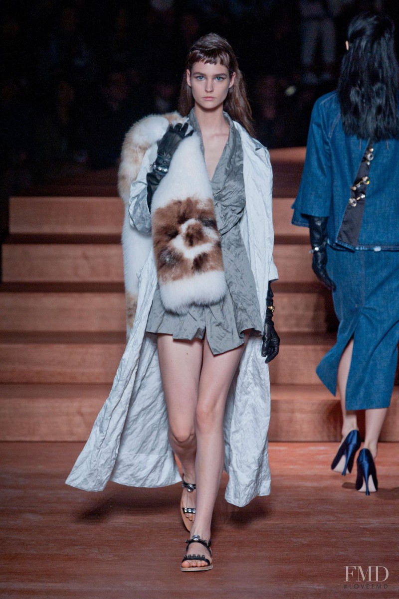 Manon Leloup featured in  the Miu Miu fashion show for Spring/Summer 2012