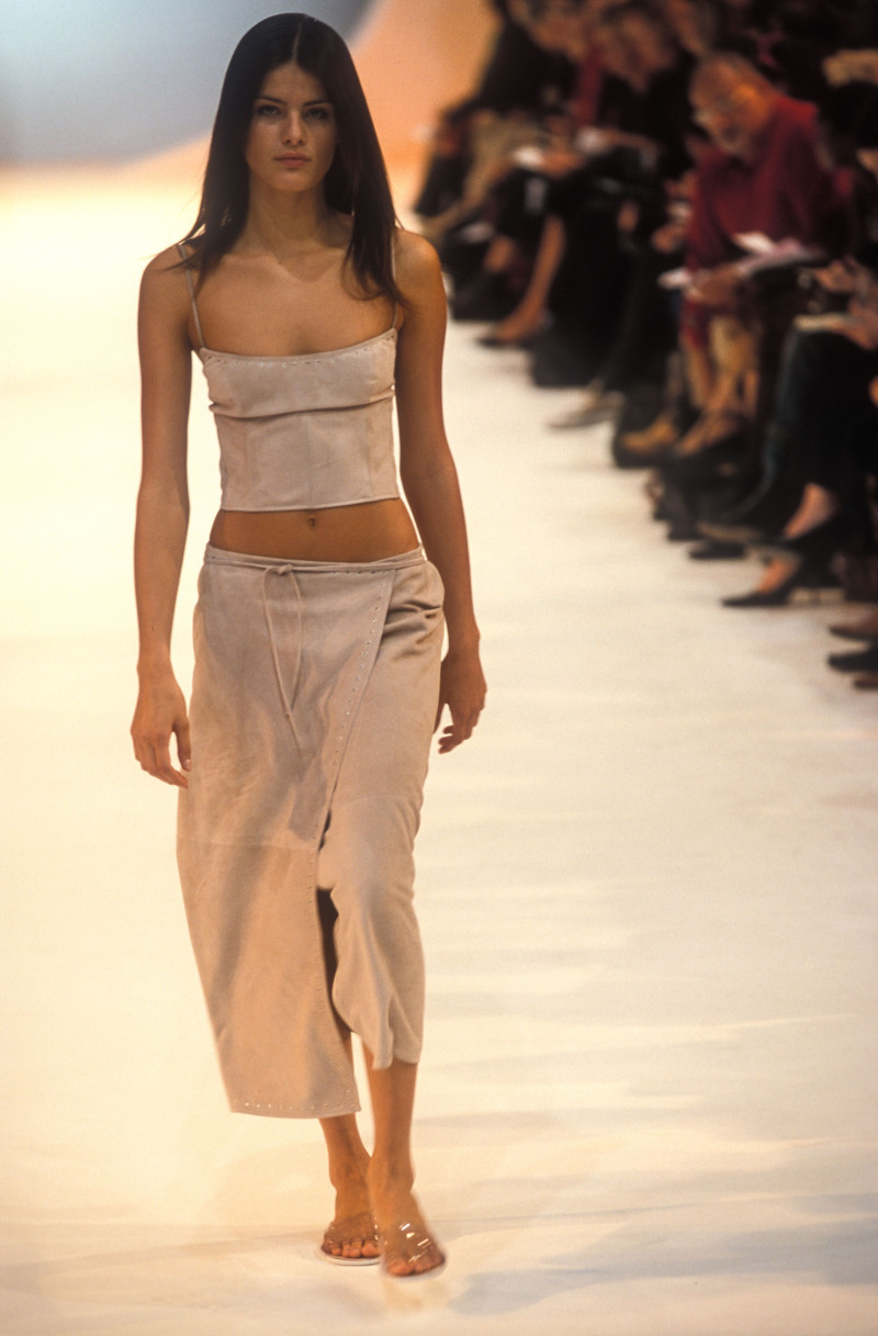 Isabeli Fontana featured in  the Paco Rabanne fashion show for Spring/Summer 2002
