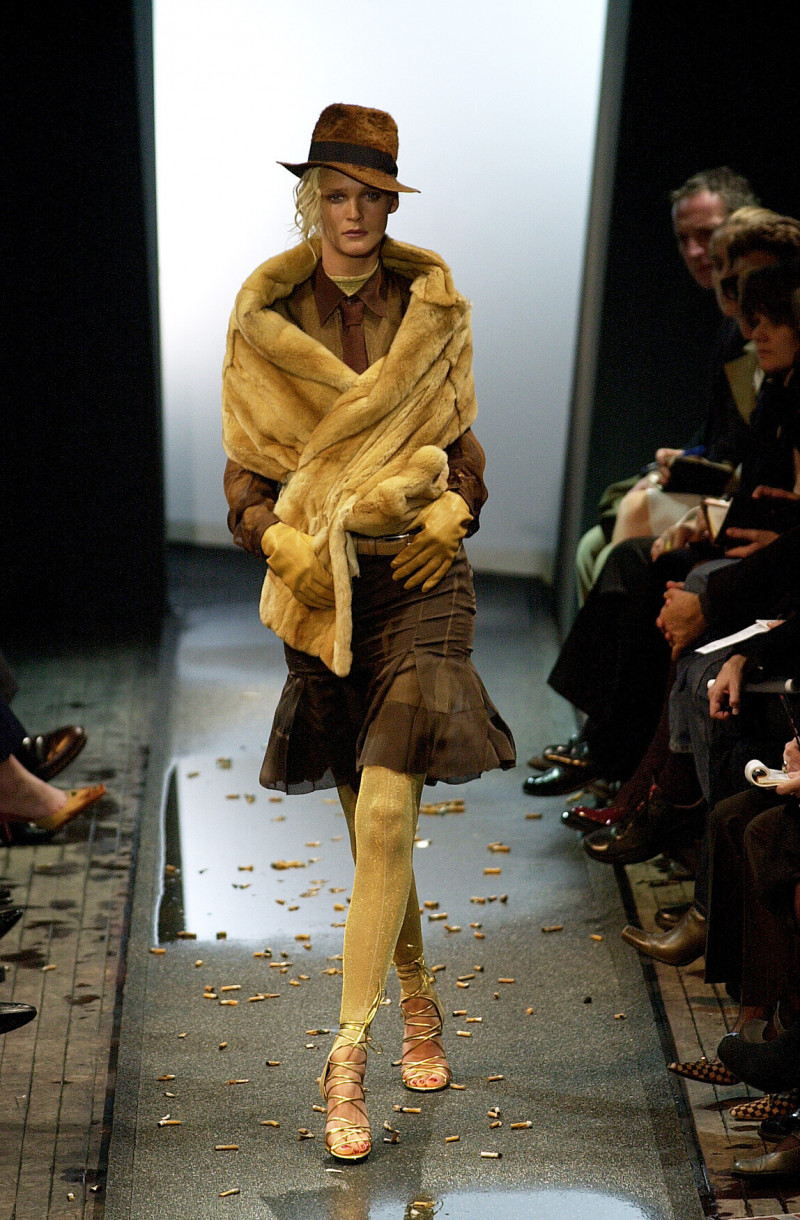Carmen Kass featured in  the Jean-Paul Gaultier fashion show for Autumn/Winter 2000
