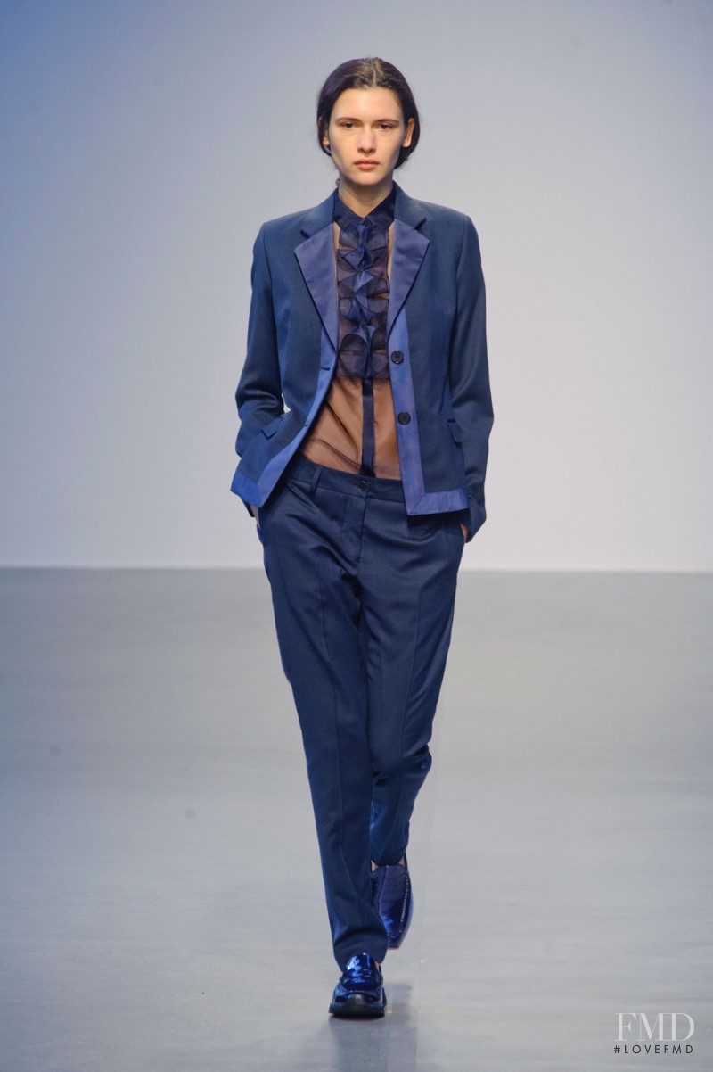 Iana Godnia featured in  the Richard Nicoll fashion show for Autumn/Winter 2014