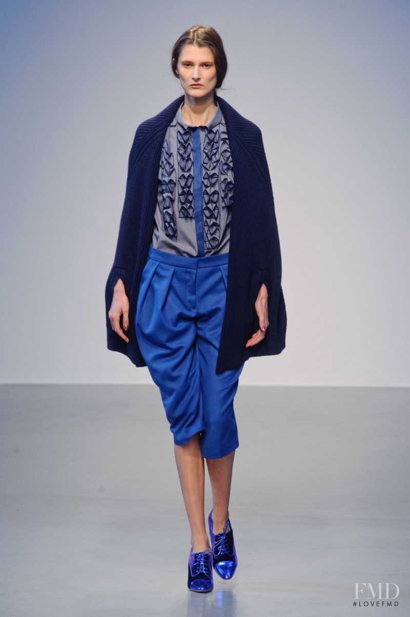 Marie Piovesan featured in  the Richard Nicoll fashion show for Autumn/Winter 2014