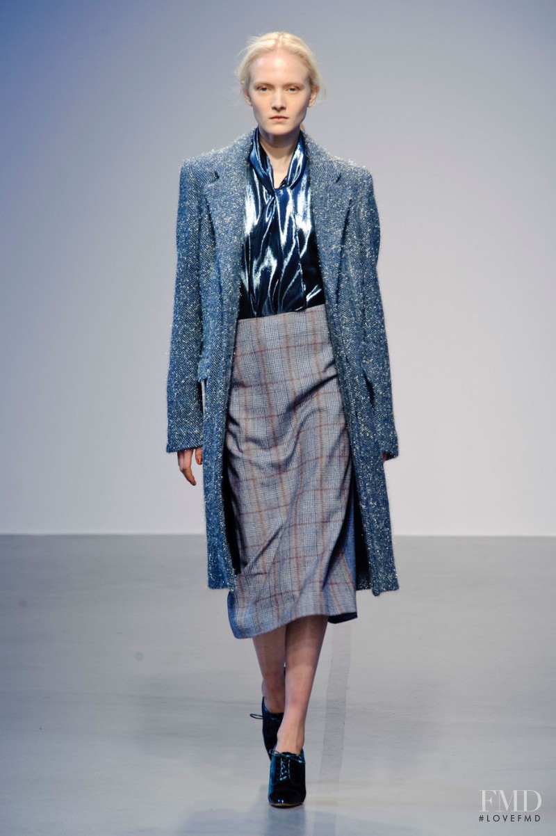 Maja Salamon featured in  the Richard Nicoll fashion show for Autumn/Winter 2014