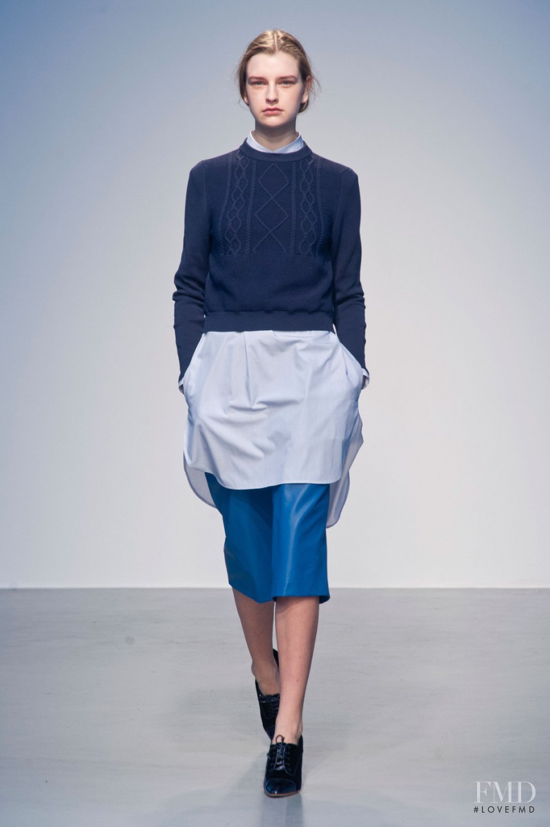 Ieva Palionyte featured in  the Richard Nicoll fashion show for Autumn/Winter 2014