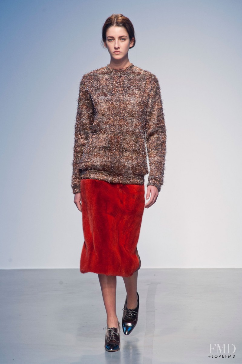 Cristina Herrmann featured in  the Richard Nicoll fashion show for Autumn/Winter 2014
