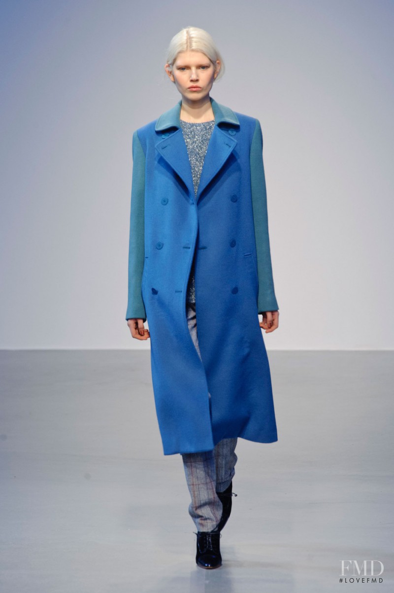 Ola Rudnicka featured in  the Richard Nicoll fashion show for Autumn/Winter 2014