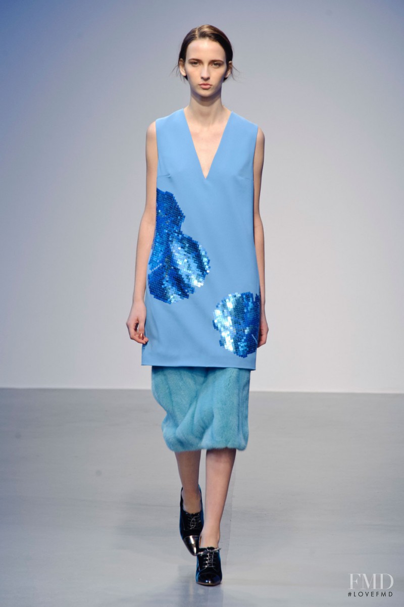 Waleska Gorczevski featured in  the Richard Nicoll fashion show for Autumn/Winter 2014
