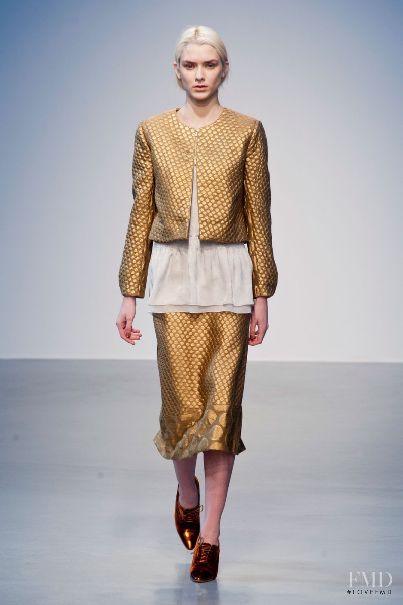 Kelsey Owens featured in  the Richard Nicoll fashion show for Autumn/Winter 2014