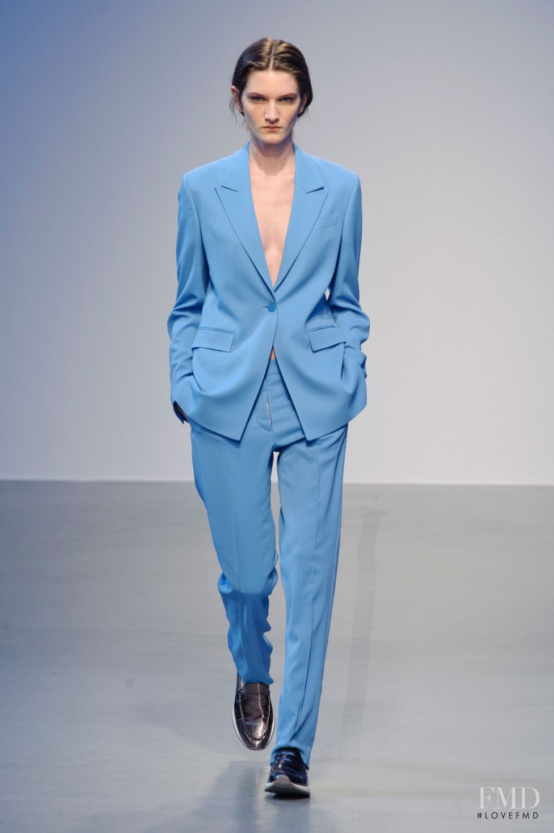 Carly Moore featured in  the Richard Nicoll fashion show for Autumn/Winter 2014