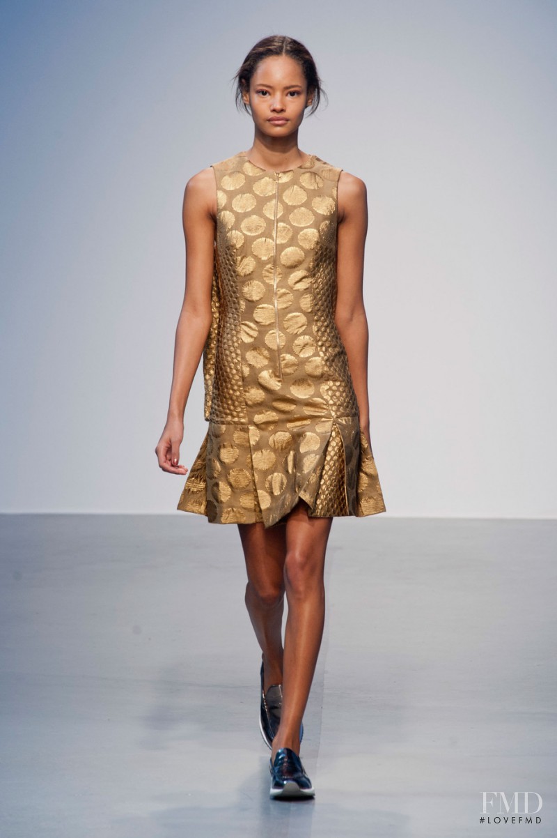 Malaika Firth featured in  the Richard Nicoll fashion show for Autumn/Winter 2014