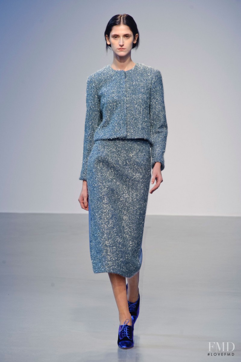 Daiane Conterato featured in  the Richard Nicoll fashion show for Autumn/Winter 2014