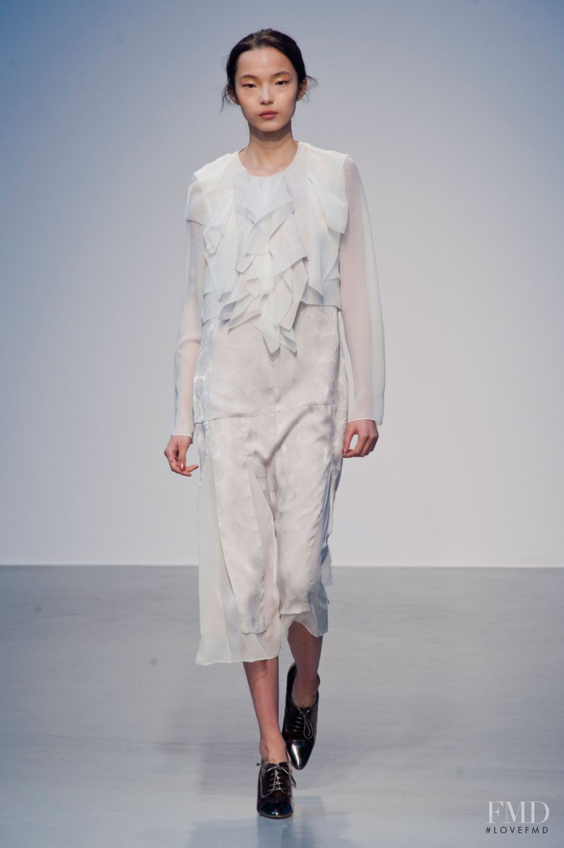 Xiao Wen Ju featured in  the Richard Nicoll fashion show for Autumn/Winter 2014