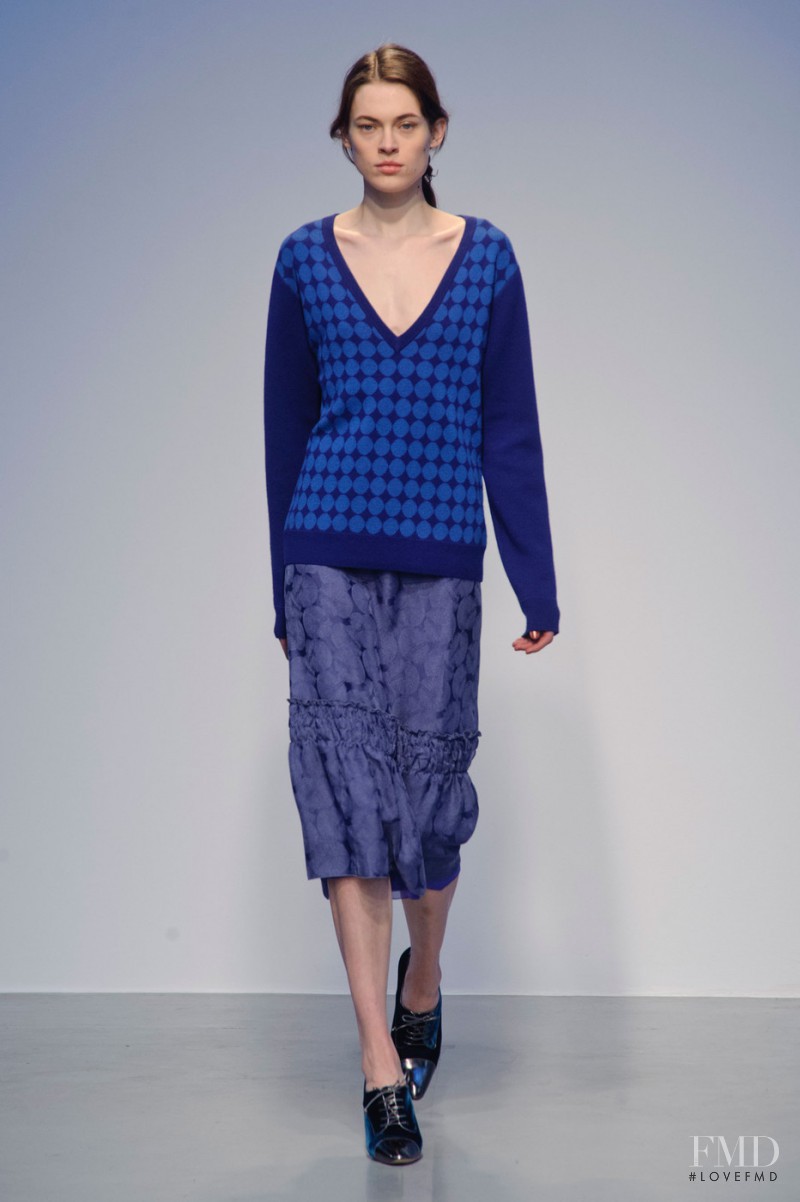 Kassandra Jensen featured in  the Richard Nicoll fashion show for Autumn/Winter 2014