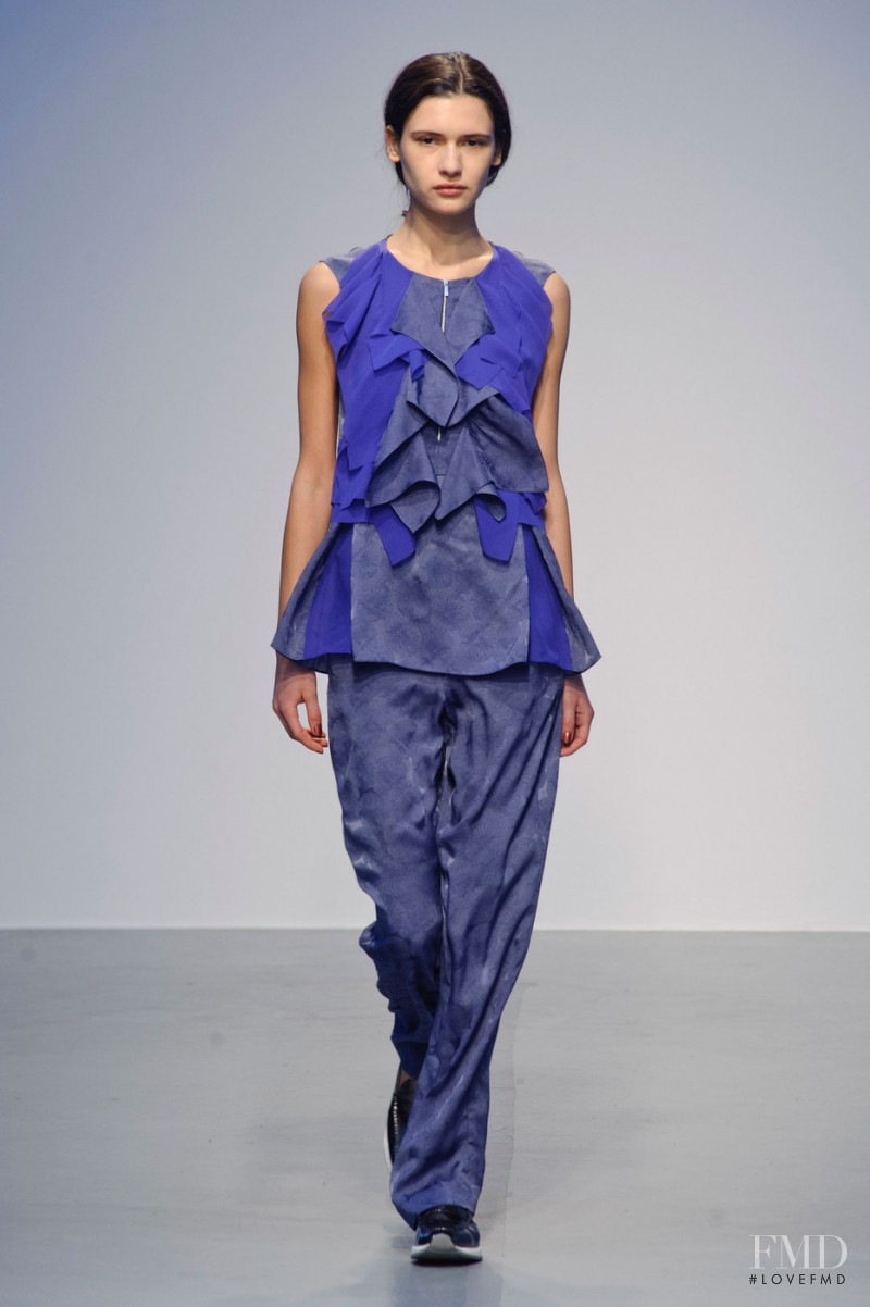 Iana Godnia featured in  the Richard Nicoll fashion show for Autumn/Winter 2014