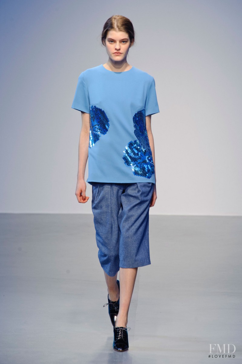 Kia Low featured in  the Richard Nicoll fashion show for Autumn/Winter 2014
