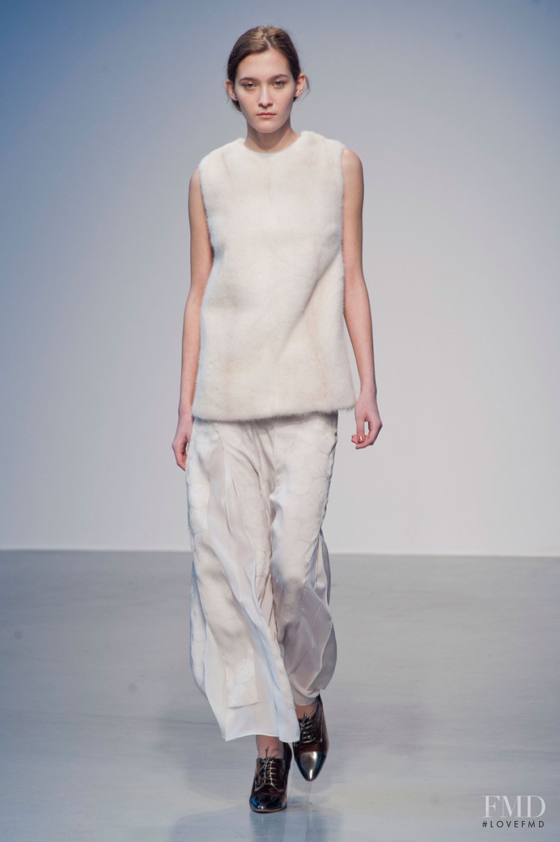 Emma Waldo featured in  the Richard Nicoll fashion show for Autumn/Winter 2014