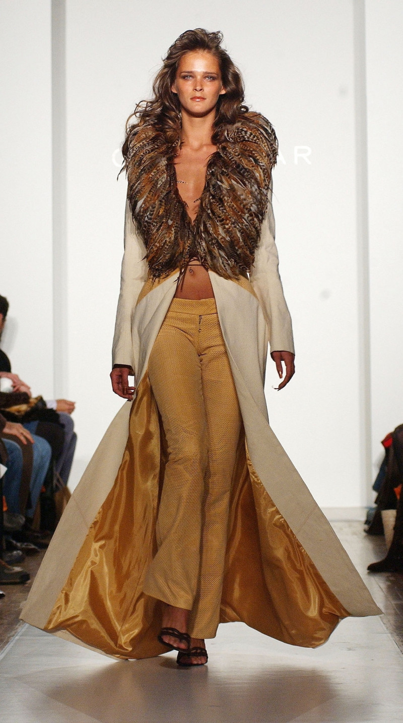 Carmen Kass featured in  the Esteban Cortazar fashion show for Autumn/Winter 2003