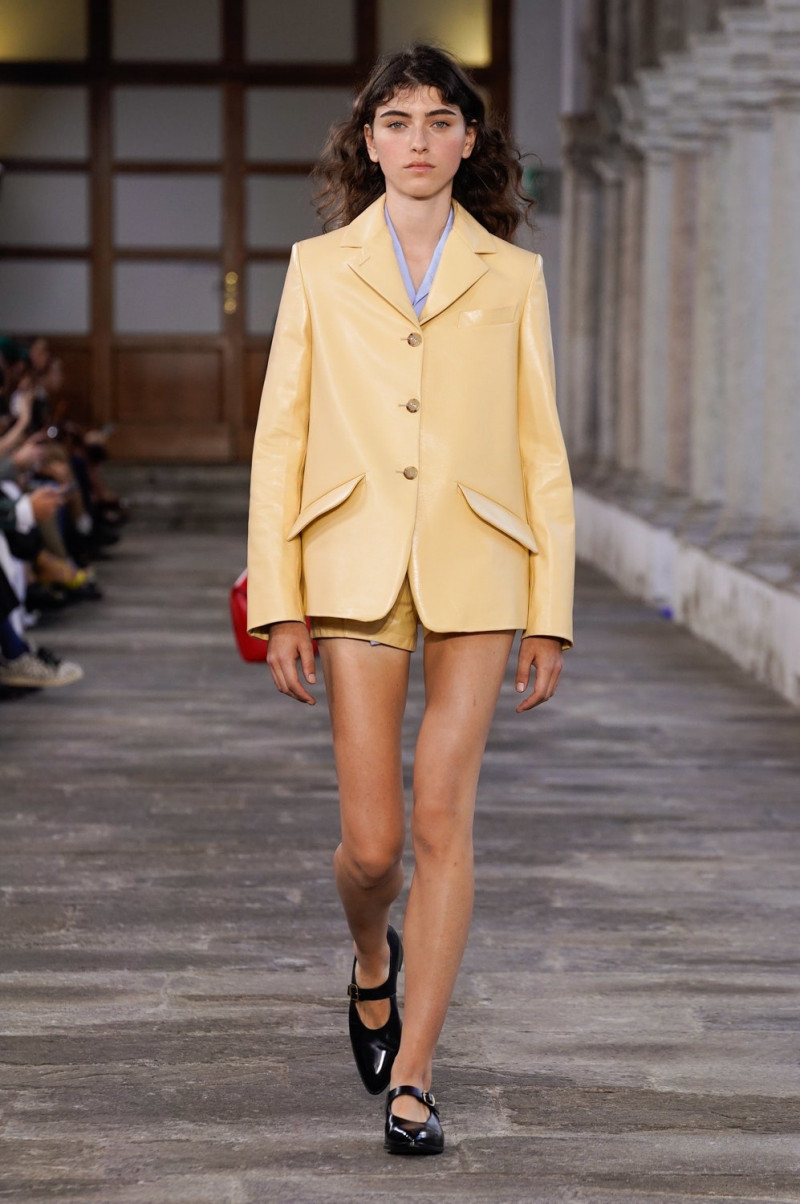 Margaux de Vigny featured in  the Bally fashion show for Spring/Summer 2024