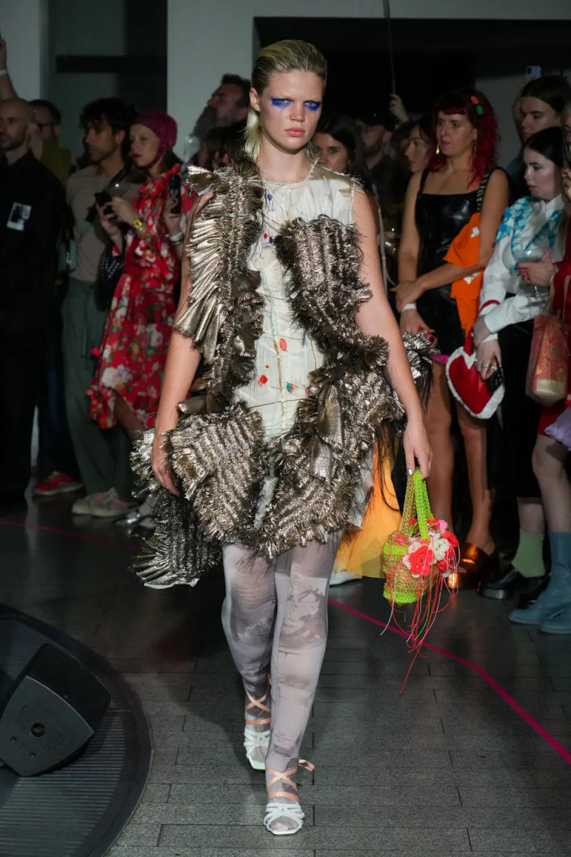 Luca Biggs featured in  the Matty Bovan fashion show for Spring/Summer 2024