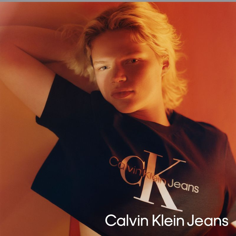 Luca Biggs featured in  the Calvin Klein Jeans Chapter 2  advertisement for Autumn/Winter 2022