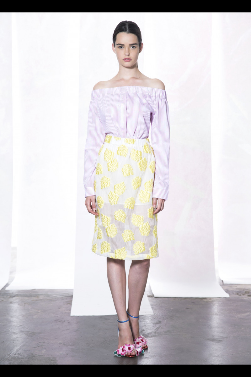 Sarah Hartog featured in  the Christian Pellizzari lookbook for Spring/Summer 2015