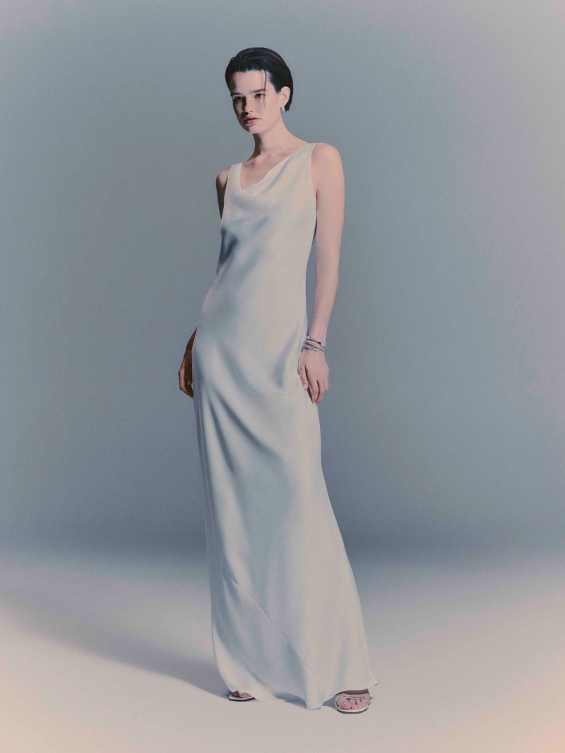 Sarah Hartog featured in  the Net-a-Porter Bridal advertisement for Summer 2023