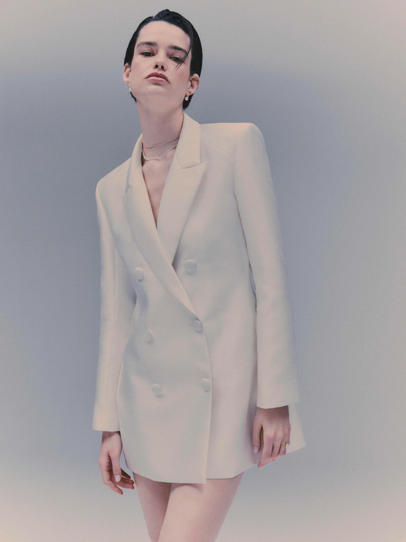 Sarah Hartog featured in  the Net-a-Porter Bridal advertisement for Summer 2023