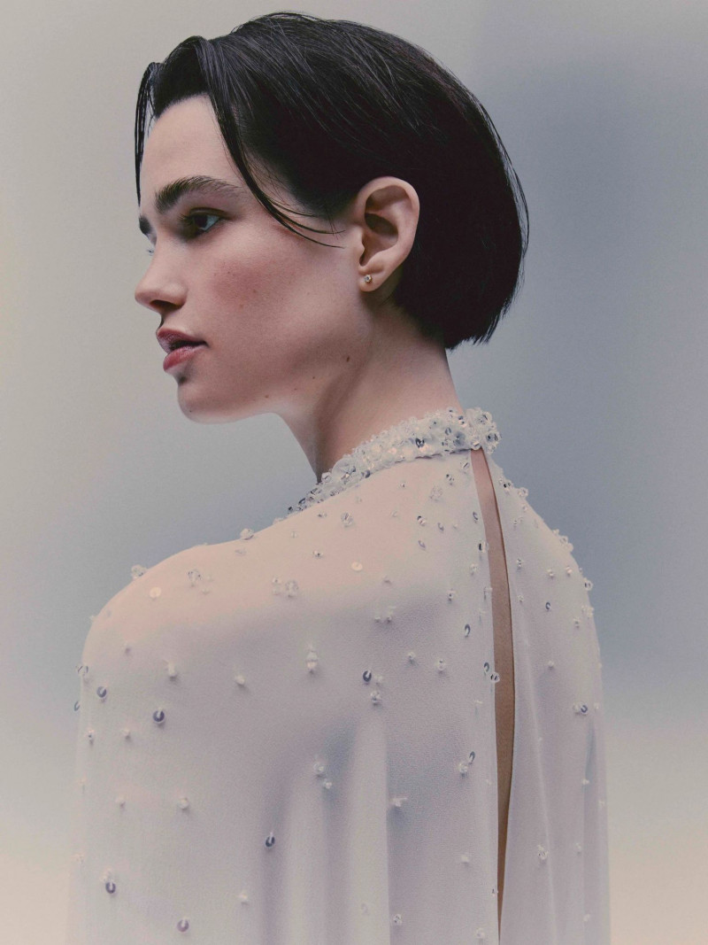 Sarah Hartog featured in  the Net-a-Porter Bridal advertisement for Summer 2023