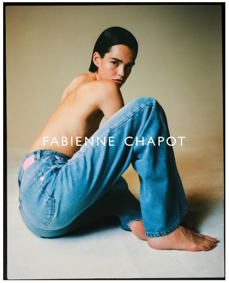 Sarah Hartog featured in  the Fabienne Chapot advertisement for Spring/Summer 2023