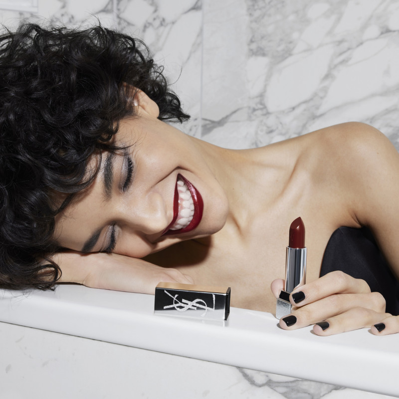 Nathalia Santana featured in  the YSL Beauty advertisement for Spring/Summer 2021