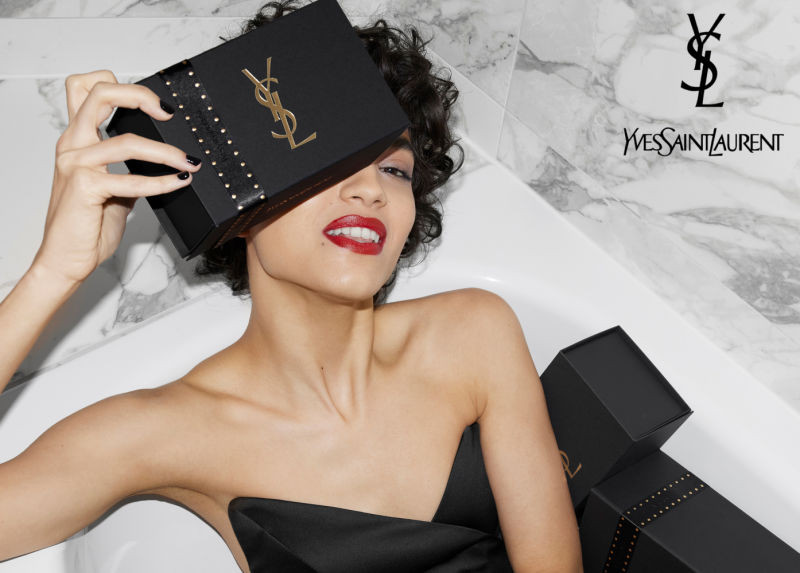 Nathalia Santana featured in  the YSL Beauty advertisement for Spring/Summer 2021