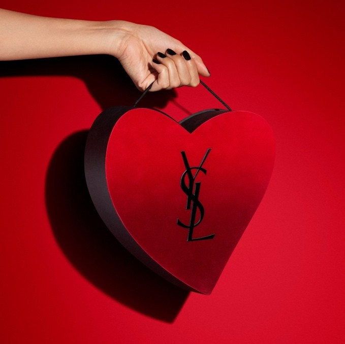 Nathalia Santana featured in  the YSL Beauty Valentine’s Day advertisement for Spring/Summer 2022