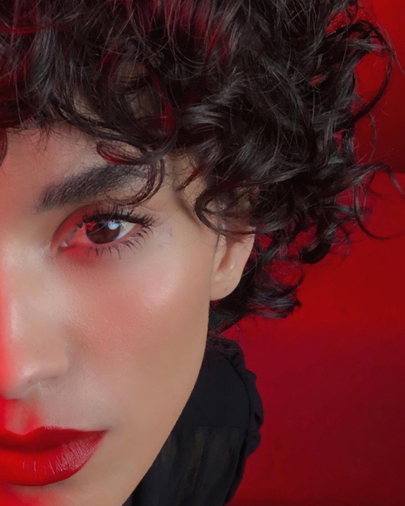 Nathalia Santana featured in  the YSL Beauty Valentine’s Day advertisement for Spring/Summer 2022