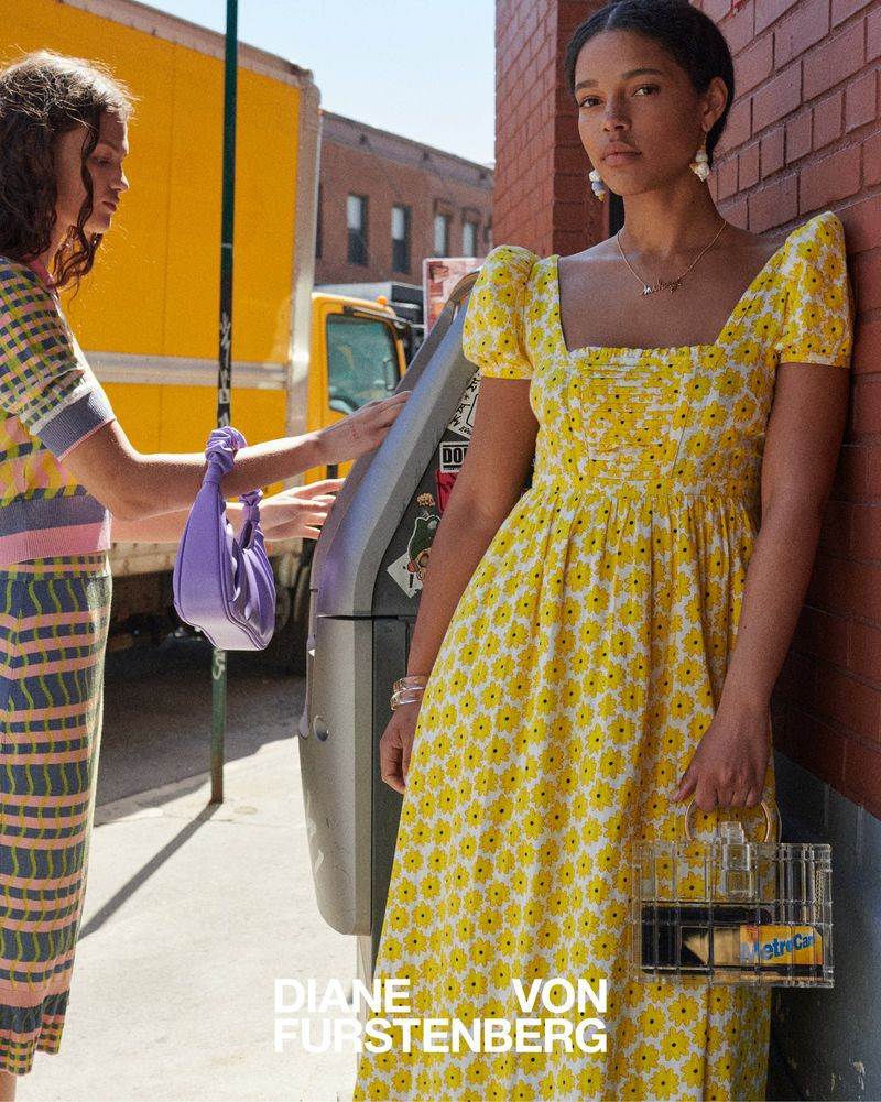 Ruby Campbell featured in  the Diane Von Furstenberg advertisement for Spring/Summer 2021