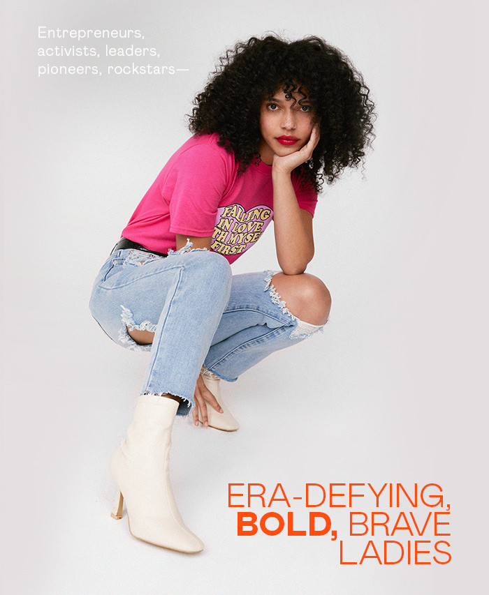 Ruby Campbell featured in  the Nasty Gal advertisement for Summer 2021