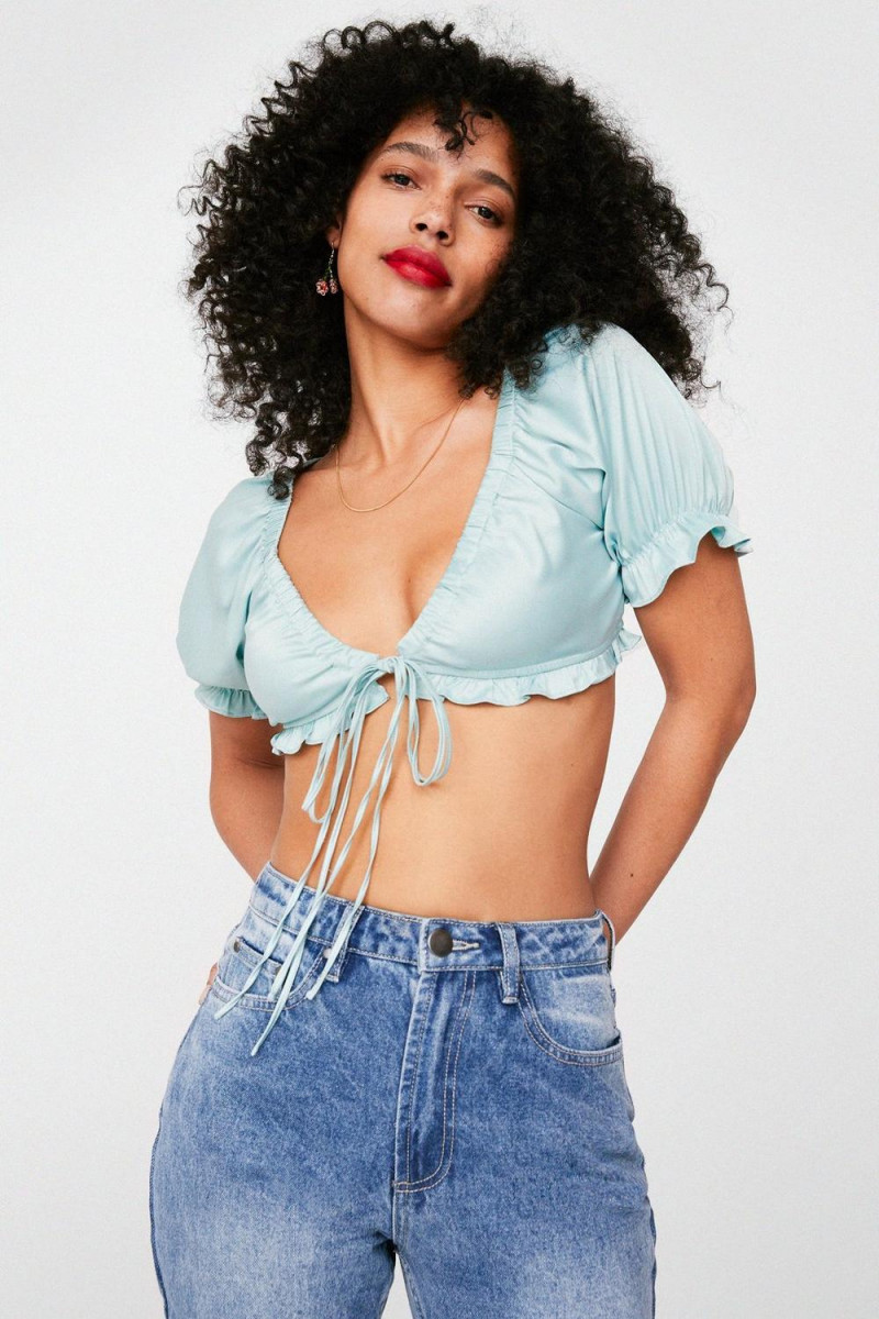 Ruby Campbell featured in  the Nasty Gal catalogue for Summer 2021