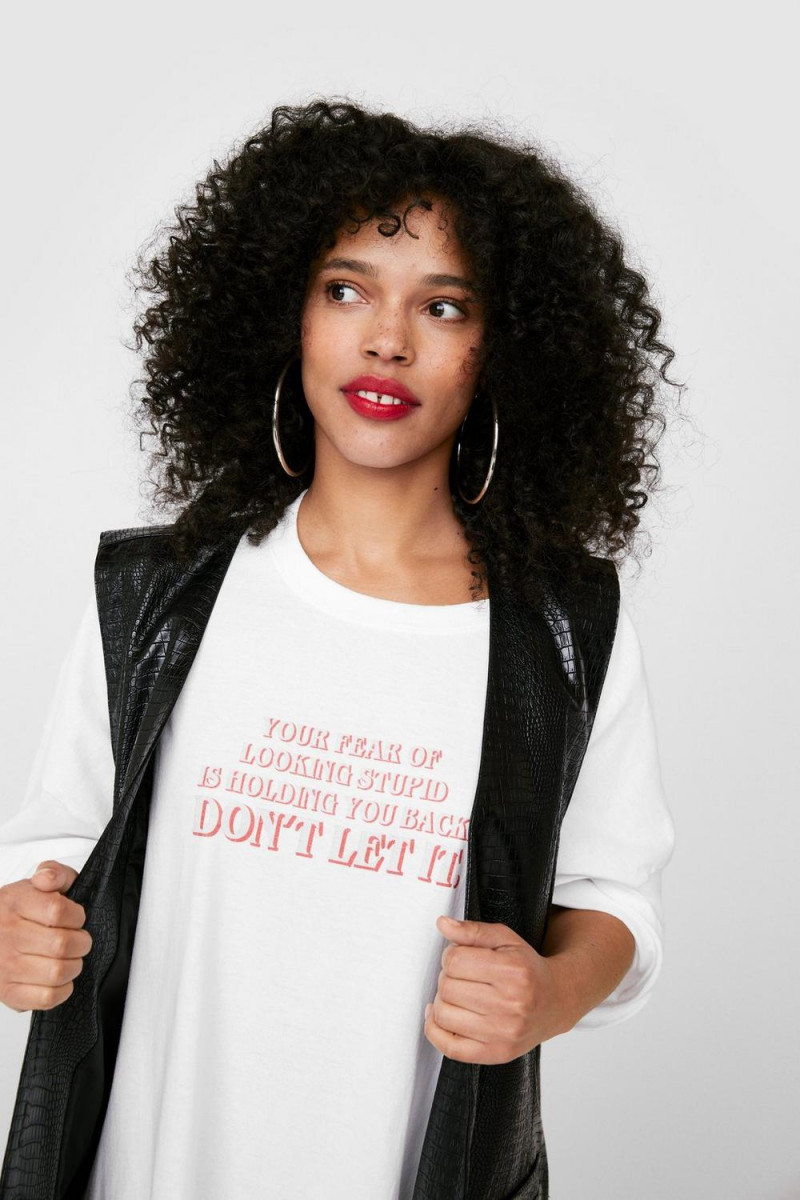 Ruby Campbell featured in  the Nasty Gal catalogue for Summer 2021