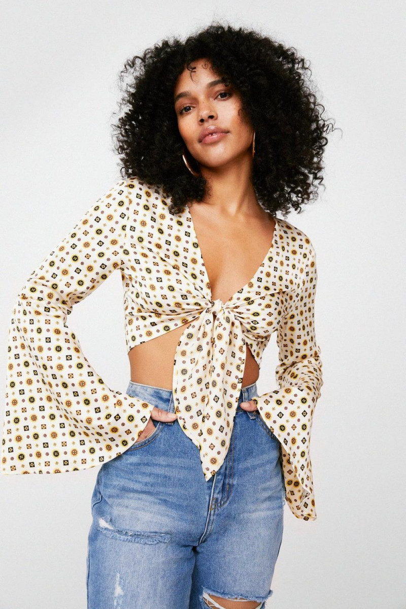 Ruby Campbell featured in  the Nasty Gal catalogue for Summer 2021