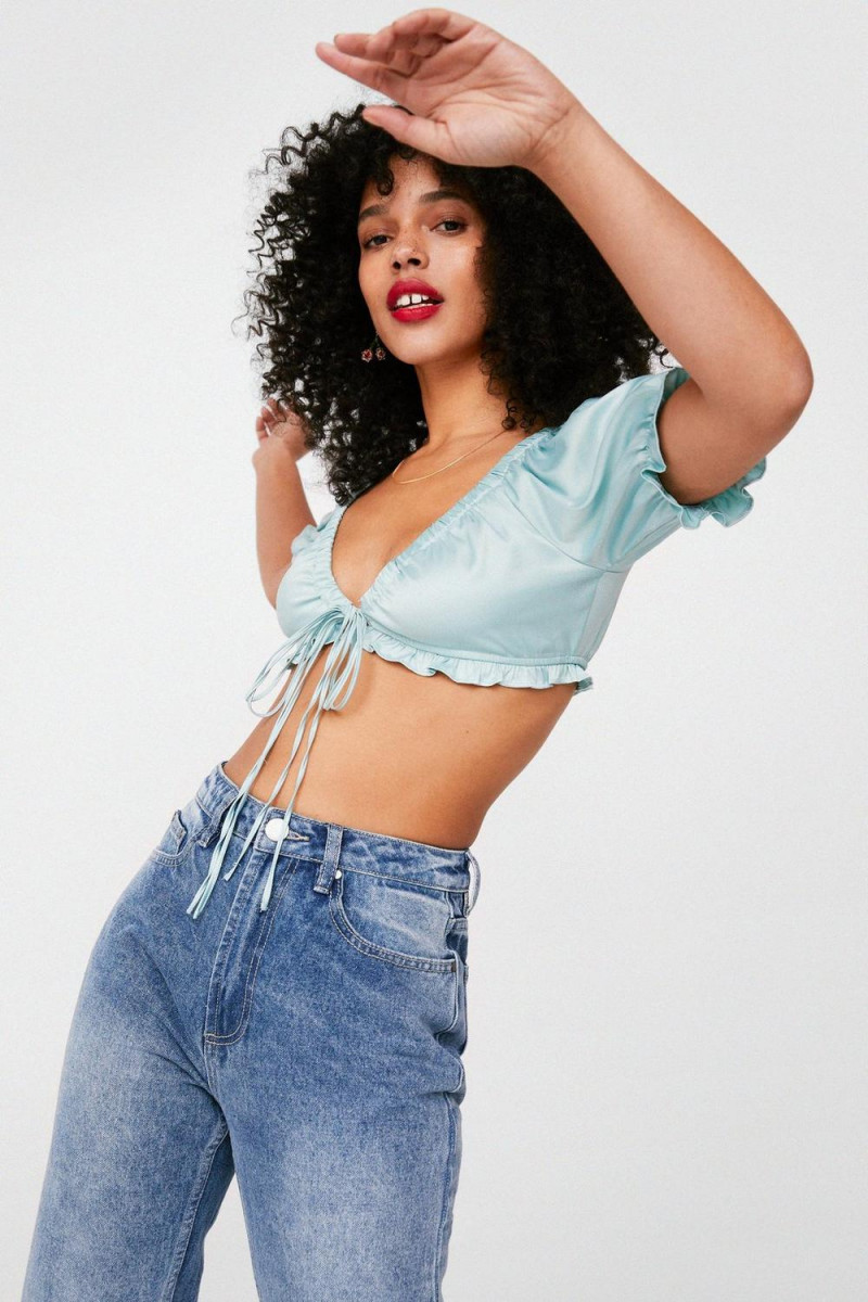 Ruby Campbell featured in  the Nasty Gal catalogue for Summer 2021