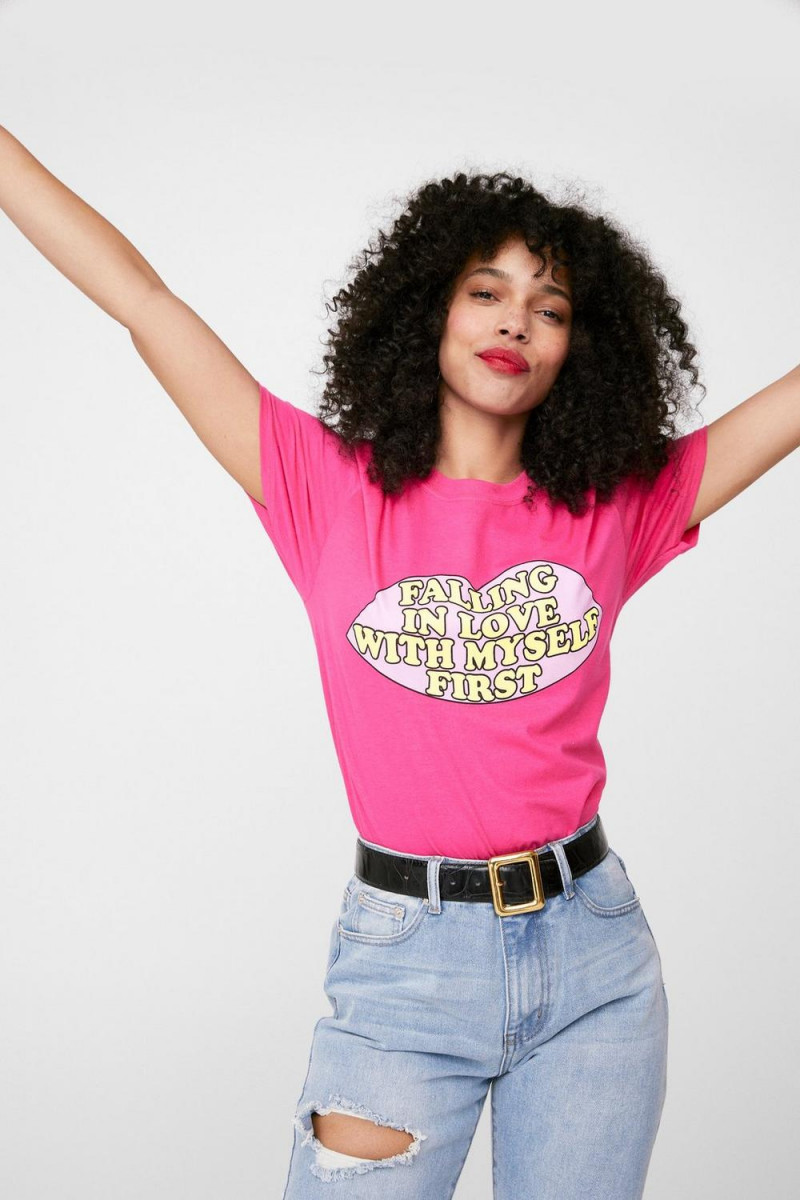 Ruby Campbell featured in  the Nasty Gal catalogue for Summer 2021