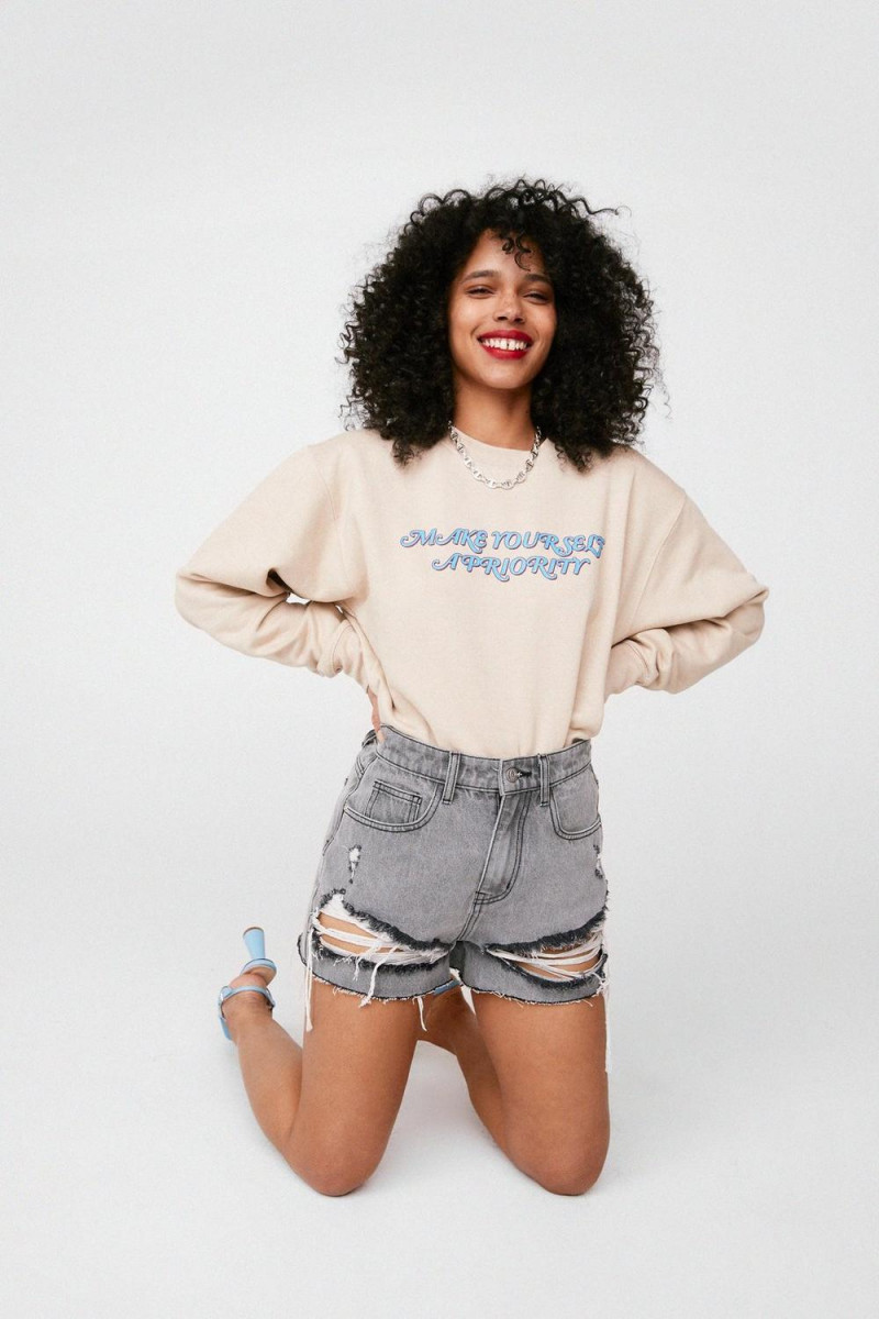 Ruby Campbell featured in  the Nasty Gal catalogue for Summer 2021