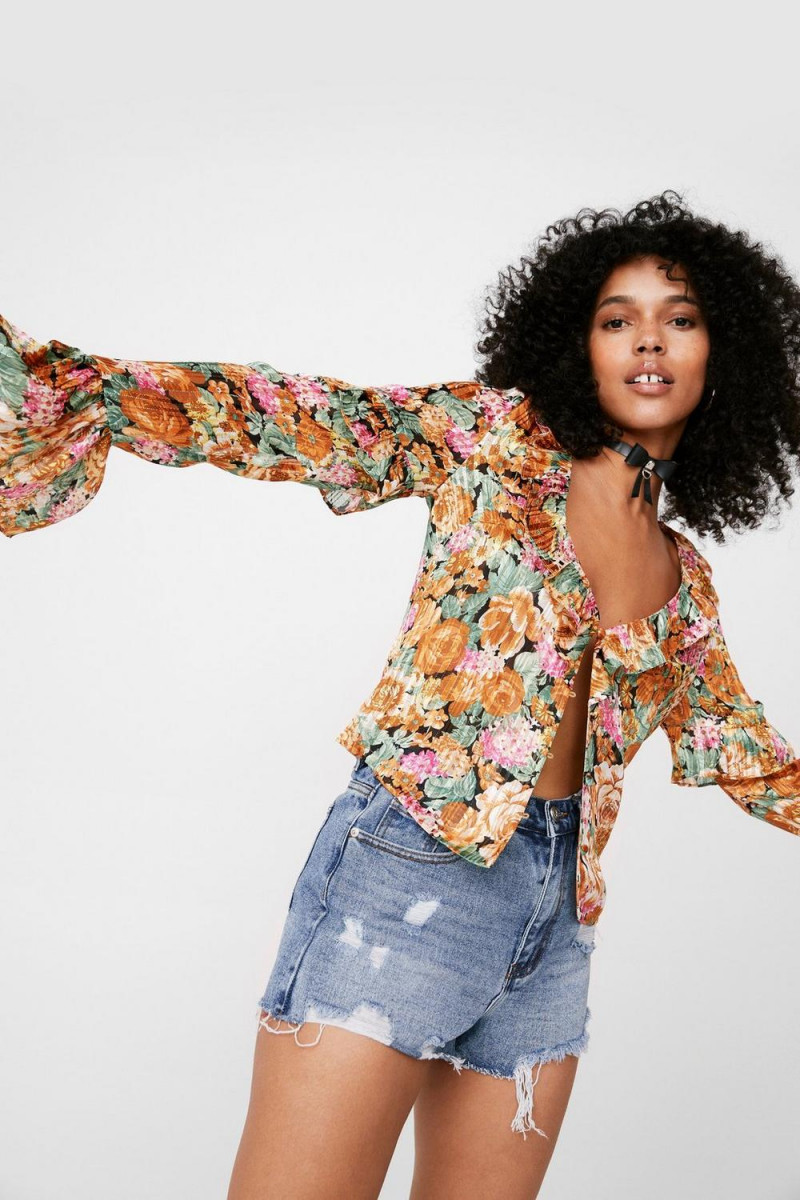 Ruby Campbell featured in  the Nasty Gal catalogue for Summer 2021