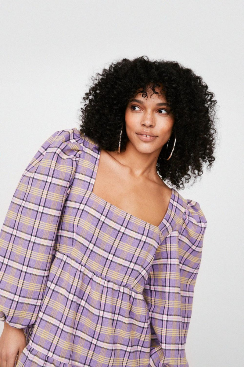 Ruby Campbell featured in  the Nasty Gal catalogue for Summer 2021