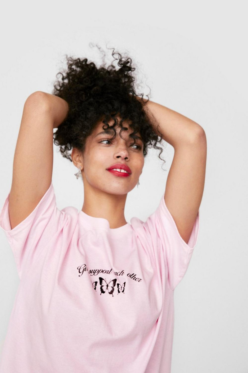 Ruby Campbell featured in  the Nasty Gal catalogue for Summer 2021